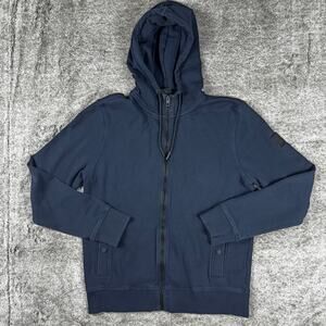 BOSS By Hugo Boss Full Zip Hoodie Sweatshirt Men's Large Navy